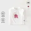 Camiseta sin mangas de verano para niños y niñas, ropa de estilo coreano para bebé, chaleco para salir, hombros descubiertos, Clase A, top fino para recién nacidos