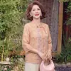 Ropa de verano para madre estilo fino 2026 conjunto estilo chino para mediana edad adelgazante holgado manga corta rejuvenecedor talla grande versátil conjunto de dos piezas