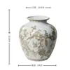 Jarrón de cerámica vintage, pintado a mano, con borde dorado. Vaso decorativo de porcelana estilo europeo, de lujo ligero. Adecuado para decoración del hogar, bodas y como pieza decorativa. Disponible al por mayor