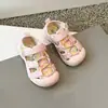 Sandalias de Verano para Niños Punta Cerrada Huecas para Exteriores Zapatos Deportivos Casuales de Playa para Niñas Zapatos para Caminar Suela Suave para Bebé