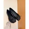 Versão em Pele de Cordeiro ~ Novos 26 Estilo Coreano Estilo Suave Bico Dividido Laço Boca Rasa Casco de Porco Mocassins Versáteis Sola Rasteira Mary Janes
