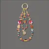 Popular Novo Pingente de Celular Gato da Sorte com Contas de Cristal Coloridas Estilo Chinês Corrente Pendente de Cabacinha Pixiu Estilo Chinês da Xiaohongshu