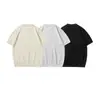 Camisa de Tricô Masculina Manga Curta Estilo Old Money com Gola Reversível e Zíper, Camiseta Pulôver para Adolescentes, Retro Japonês Tendência Versátil