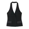 Comercio Exterior Transfronterizo Ropa de Mujer Primavera 2026 Estilo Europeo y Americano Top de Tirantes Espalda Descubierta Doble Botonadura + Conjunto de Falda para Mujer L36309