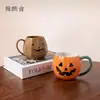 Caneca de Abóbora 3D Tao Runhui, Caneca de Cerâmica com Rosto de Fantasma de Halloween, Caneca de Café Criativa, Copo de Água para Café da Manhã Doméstico