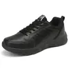 Venta Caliente Transfronteriza Tallas Grandes Zapatos de Hombre Modernos Comercio Exterior Temu Superficie de Cuero Suela Suave Ultraligeros Negros Zapatos de Trabajo Deportivos Zapatos Casuales