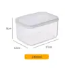 Caixa retangular para geladeira, ideal para manter alimentos frescos, própria para micro-ondas, ideal para lancheiras, recipiente para frutas e outros alimentos.