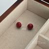 Yicheng S999 brincos de prata pura Red Bean Oval multi-estilo simples all-match lovedoen feijão luz luxo brincos nicho