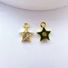 Colgante de estrella de circonita microincrustada con baño de cobre, collar y pulsera que conservan el color, colgante para DIY, materiales y accesorios para joyería hecha a mano