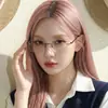 Gafas Graduadas Fotocromáticas Sin Montura con Varillas de Metal y Bambú Ligeras, Estilo Moderno, Doble Uso para Interiores y Exteriores, Gafas para Mujer
