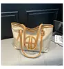 Bolsa de Axila Grande Capacidade para o Dia a Dia Nova Bolsa Feminina 2025 Bolsa de Ombro Casual e Estilosa Bolsa Tote Elegante com Costura em Cor Contrastante
