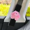 Lindas almohadillas de hombro para cinturón de seguridad de coche de dibujos animados decorativas de felpa cubierta para cinturón de seguridad de coche anti-desgaste par universal para 4 estaciones