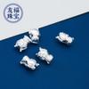 Pulsera de plata de ley 999 con diseño de dragón del zodiaco, hecha a mano, con cuentas, trenzada, cinco bendiciones, accesorios de joyería de plata con forma de dragón.