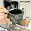 Cinzeiro Retrô de Bronze Estilo Chinês para Sala de Estar, Escritório, Estudo, Mesa, Anti-Cinzas Voadores, Ornamento de Decoração para Casa