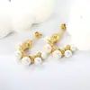 Europa e Estados Unidos INS senso 18K brincos moda metal temperamento vento geométrico aço inoxidável comércio exterior rede celebridade com brincos quentes