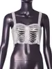 AYJ Ropa Europea y Americana para Mujer de Amazon con Calados y Tirante al Cuello Top Sexy para Chicas Atrevidas Y21353
