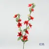 Flor de jazmín artificial de 2 ramas, flor falsa de un solo tallo para decoración de ventanas, flor de seda para arreglos de pasillo de bodas, flor decorativa para el hogar en la sala de estar