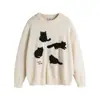 Suéter Grueso de Mink Otoño/Invierno 2025 para Hombre, Tejido Suelto de Moda, Estilo Ins para Pareja, Estilo Hong Kong, Suéter Chaqueta Estilo Perezoso