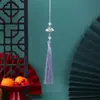 Borla de Nudo de Bambú Estilo Antiguo Boting Borla Pequeña Borla para Abanico Blanco Accesorios para Vestido Hanfu Cheongsam Estilo Antiguo Accesorios de Ropa