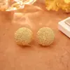 Pendientes Redondos Minimalistas Mate, Diseño de Nicho, Accesorios para Orejas Simples y Únicos, Pendientes Exquisitos y Elegantes