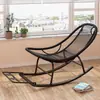 Mecedora, sillón reclinable, silla de jardín para el ocio, mecedora reclinable ampliada, mecedora de ratán arcoíris, sillón reclinable de ocio para sala de estar en casa