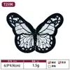 Fábrica de Bordados Foshan Venta al por Mayor Parches Bordados Clásicos de Mariposas para Ropa de Mujer, Pinzas para el Cabello de Mariposa, Parches Hechos a Mano para DIY