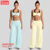 Conjunto de yoga transfronterizo para mujer, secado rápido, espalda bonita, lunares, bloques de color, sujetador deportivo para exteriores, conjunto para correr y fitness