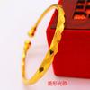 Moneda europea chapado en oro versión coreana del nuevo brazalete abierto de 6 mm para mujer cobre chapado en oro vietnamita boda a largo plazo no se desvanece joyería