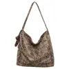 Bolso de Mano con Estampado de Leopardo para Mujer 2026 Nuevo Estilo Moda Retro Bolso de Hombro Único Bolso Tote de Gran Capacidad Nicho Súper Popular Bolso para Viajes