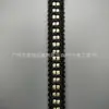 En stock al por mayor 1.2CM Estilo Coco Chanel hilo dorado y plateado cinta tejida en forma de 8 encaje escote de ropa puños tapeta accesorios de ropa