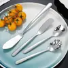 Elegante Juego de Cubiertos de Acero Inoxidable 304 para el Hogar: Cuchillo para Bistec, Tenedor, Cuchara, Cucharita de Postre y Café, Tenedor de Frutas, Cuchara para Mezclar