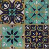 Azulejos Florais Retrô Marroquinos 300 Verde Antiderrapantes Modernos Azulejos Cozinha Balcão de Bar Corredor Banhado a Ouro Azulejos de Arte para Parede e Piso