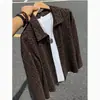 Camisa retro americana con estampado de espinas, colección de otoño para hombre, elegante y genial, camisa de manga larga de corte limpio, prenda exterior casual para pareja