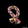 Cuerda Trenzada de Color de Fábrica 6mm Cuerda de Algodón Trenzada de Tres Hilos Pulsera Trenzada Retorcida Tricolor Cuerda Venta Directa de Fábrica Hecho a Mano DIY