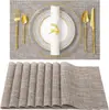 Seleccionados Cuidadosamente y Populares en el Comercio Exterior, Manteles Individuales Tejidos para Decoración de Mesa de 22 Piezas con un Toque de Lujo, Manteles Individuales Estilo Occidental, Tapetes Aislantes de Calor para Tazas de Té y Platos