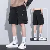 Shorts Masculino de Seda Fina para Gelo Verão 2024 Novo Estilo Americano Moda Workwear Marca Esportiva Lazer Calça de Cinco Pontos Masculina