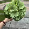 Fabricante de Flores Artificiales para Bodas Verdes Hortensia Verde Rosa Rocío de Golondrina Loto Bola de Cebolla Decoración Suave para Bodas Flor Artificial al por Mayor