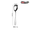 Colher de Aço Inoxidável 304 Espessada Fundo Plano Quadrada Criativa 410 Colher Doméstica Estilo Chinês Colher de Sobremesa Colher de Sopa para Estudante