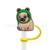 Nuevo protector de pajita de cachorro de dibujos animados tapa de pajita de 10 MM tapón de polvo de silicona decoración de pajita de fiesta de dibujos animados linda cruz
