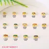 Alta Retención de Color Chapado en Oro de 18 Quilates Incrustaciones de Diamantes de Colores Cuentas Espaciadoras de Corte Recto Cuentas Sueltas Cuentas Espaciadoras para Pulseras de Cuentas y Joyería DIY