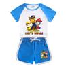 Ropa para niños, traje de manga corta, ropa de verano para niños, estilo occidental, nuevos pantalones cortos para niños y niñas, conjunto de dos piezas de moda casual al por mayor