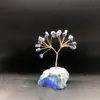 Árbol de la fortuna de grava de piedra cruda de cristal natural, árbol de cristal tejido a mano, árbol del dinero, decoración del hogar