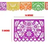 Exclusiva transfronteriza para México, bandera de fiesta de piñata, bandera de fieltro para el Día de los Muertos, pancarta colorida, flor hueca