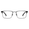 Gafas Linde de Media Montura de Titanio Puro Montura Grande Gafas de Montura para Hombre Cara Grande 26007 Montura de Titanio Gafas de Negocio Gafas para Miopía