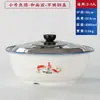 Palangana casera antigua palangana de azulejo de cerámica amasado de masa con tapa palangana de porcelana loza secado al sol amasado de salsa masa palangana de fermentación de cocina levado de masa