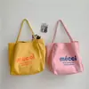 Bolsa de Lona de Gran Capacidad Japonesa y Coreana para Mujer, Estilo Simple y Perezoso, para Viajar al Trabajo, Estudiantes, Clase, Bolso de Hombro Tote Literario, Personalizable