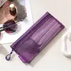 Bolsa de armazenamento portátil multifuncional, nécessaire, estojo de óculos de malha, estojo de lápis, bolsa de armazenamento pendurável de grande capacidade