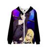 Explosões transfronteiriças AngelsOfDeath camisola com zíper Versão coreana de manga comprida fabricantes de casaco feminino por atacado capuz