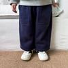 Pantalones de invierno nuevos para niños, cálidos, forrados de polar, con cordón ajustable, para dos prendas, informales, deportivos para bebés.