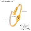 Pulsera de Acero de Titanio Chapado en Oro con Estilo Ins Sencilla Personalidad Nicho Modelado de Cadena Geométrica Joyería Hueca y con Sentido del Diseño de Diamantes